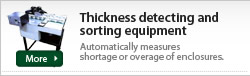 Thickness detecting and sorting equipment: